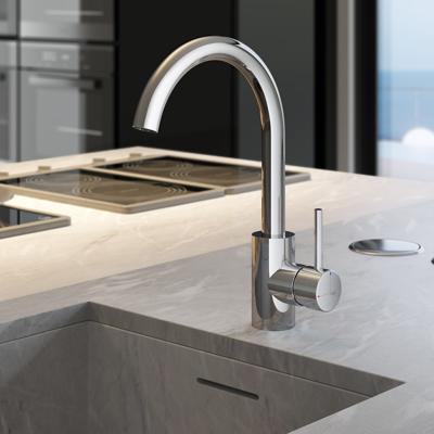 Hotbath Keukenmengkraan Buddy 1-hendel Draaibare Uitloop - Chroom Hotbath Keukenmengkraan Buddy 1-hendel Draaibare Uitloop - Chroom