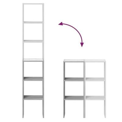 Boekenkasten 2 st 30x30x80 cm bewerkt hout grijs sonoma eiken Boekenkasten 2 st 30x30x80 cm bewerkt hout grijs sonoma eiken