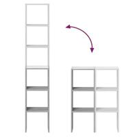 Boekenkasten 2 st 30x30x80 cm bewerkt hout grijs sonoma eiken - thumbnail