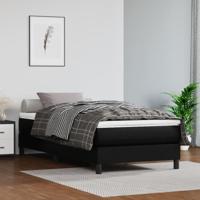 Boxspring met matras kunstleer zwart 80x200 cm - thumbnail