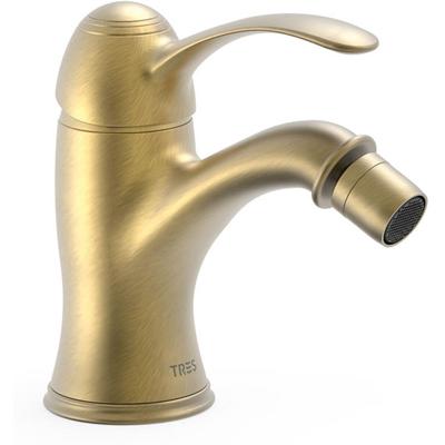 Bidetmengkraan Tres Clasic 1-hendel Verouderd Messing Mat Tres