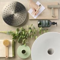 Ben Engraved Cross inbouw regendoucheset Ø25cm RVS-look - thumbnail