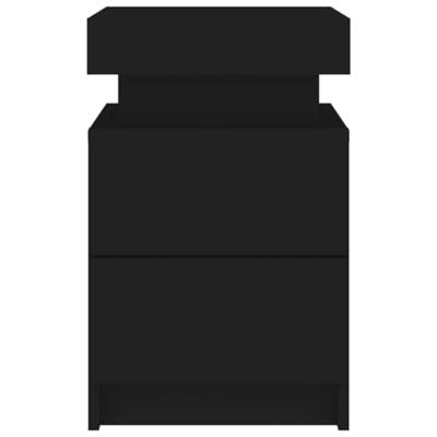 Nachtkastjes met LED-verlichting 2 st 35x39x55 cm zwart