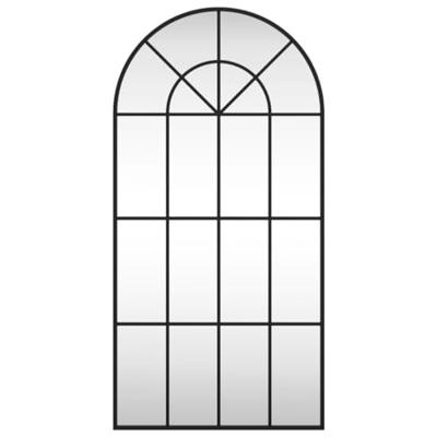 VidaXL Wandspiegel boog 50x100 cm ijzer zwart