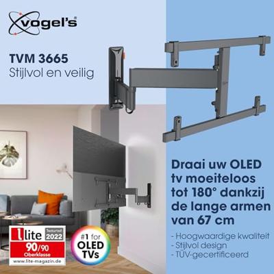 Vogels TVM 3665 Draaibare OLED tv-beugel TV beugel Zwart - thumbnail