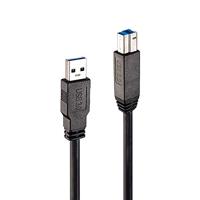 Lindy 43098 10m USB A USB B Mannelijk Mannelijk Zwart USB-kabel - thumbnail