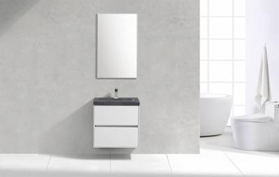 Lambini Designs Trend Stone Compact badmeubel greeploos 60cm Wit Lambini Designs Trend Stone Compact badmeubel greeploos 60cm Wit