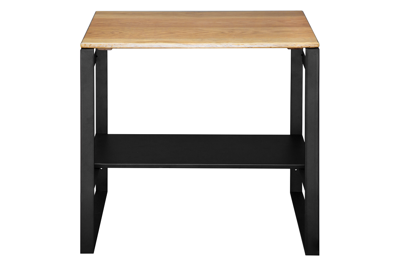 Badkamermeubel BWS Black & Oak 80x50x75 cm Eiken Metalen Frame Mat Zwart