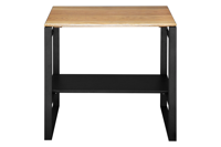 Badkamermeubel BWS Black & Oak 80x50x75 cm Eiken Metalen Frame Mat Zwart - thumbnail