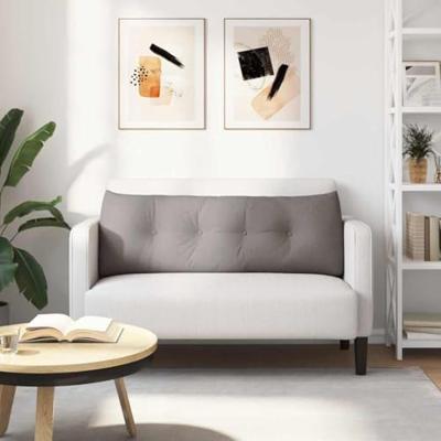VidaXL Rugkussen taupe 140 x 24 x 50 cm stof VidaXL Rugkussen taupe 140 x 24 x 50 cm stof