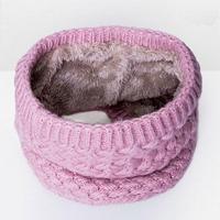Winter plus Velvet Thicken warme Pullover gebreide sjaal grootte: 47 x 22cm (roze) - thumbnail