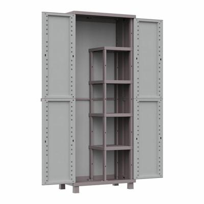 Bezemkast Terry Jrattan 368 Grijs 68 x 37,5 x 170 cm Plastic 4 Planken