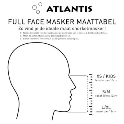 Atlantis Atlantis 3.0 Full Face Duikbril S Atlantis Atlantis 3.0 Full Face Duikbril S