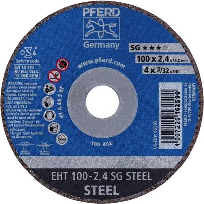 PFERD TOOLS EHT 100-2,4 SG STEEL/16,0 61340116 Doorslijpschijf recht 100 mm 25 stuk(s) Staal PFERD TOOLS EHT 100-2,4 SG STEEL/16,0 61340116 Doorslijpschijf recht 100 mm 25 stuk(s) Staal