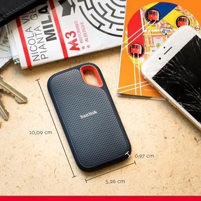 SanDisk Extreme® Portable 4 TB Externe SSD harde schijf (2,5 inch) USB-A 3.2 Gen 2 Zwart, Oranje SDSSDE61-4T00-G25