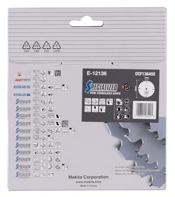 Makita Accessoires Cirkelzaagblad Hout | Efficut 136x20x1,5 45T 23g - E-12136 - E-12136
