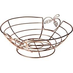 Cosy & Trendy Fruitmand - koper - 26 x 13 cm - rond - metaal