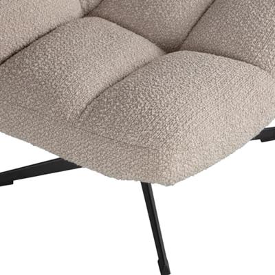 WOOOD Draaifauteuil 'Vinny' Bouclé, kleur Zand