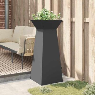 Pilaar Plantenbak Zwart 40 x 40 x 100 cm Staal