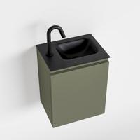 MONDIAZ OLAN 40cm toiletmeubel army. LEX wastafel urban rechts 1 kraangat - thumbnail