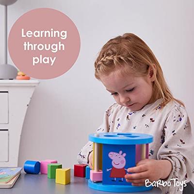 Peppa Pig houten vormen sorteerbox