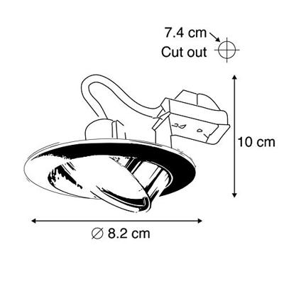 QAZQA Ronde inbouwspot koper kantelbaar - Edu