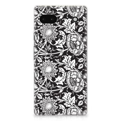 Google Pixel 6A | TPU Case | Black Flowers Google Pixel 6A | TPU Case | Black Flowers