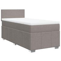 Boxspring met matras stof taupe 90x200 cm - thumbnail
