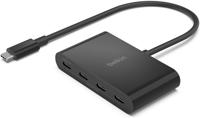 Belkin CONNECT USB-C®/4-poorts USB-C-hub, meerpoorts adapter met 4 USB-C 3.2 Gen2-poorten en 100 W PD met max. 10 Gbps High Speed gegevensoverdracht voor MacBook, iPad, Chromebook, PC en meer - thumbnail