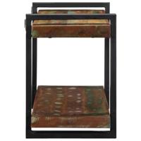 Wandschap massief gerecycled hout meerkleurig - thumbnail