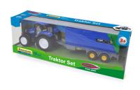 Jamara New Holland Tractor Met Kiepwagen 32,5 Cm Blauw - thumbnail