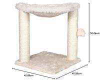Krabpaal voor katten Trixie Baza Crème Hout Sisal 50 cm - thumbnail