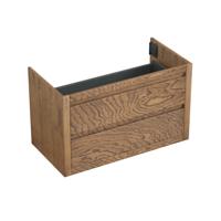 Onderkast Forzalaqua Gela 100x51x60 cm 2 Softclose Lades Eiken Castle Brown Forzalaqua - thumbnail