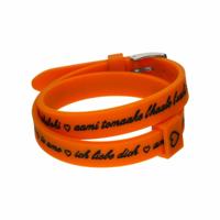Armband Dames il mezzometro I LOVE YOU SILVER - SILICONE BRACELET - thumbnail