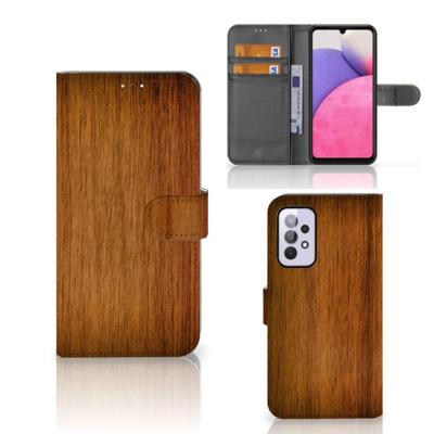 Samsung Galaxy A33 5G | Book Style Case | Donker Hout