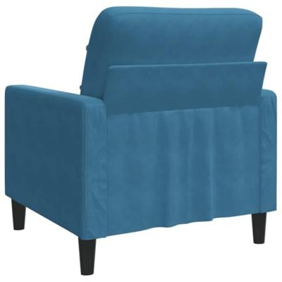 Fauteuil 60 cm fluweel blauw Fauteuil 60 cm fluweel blauw