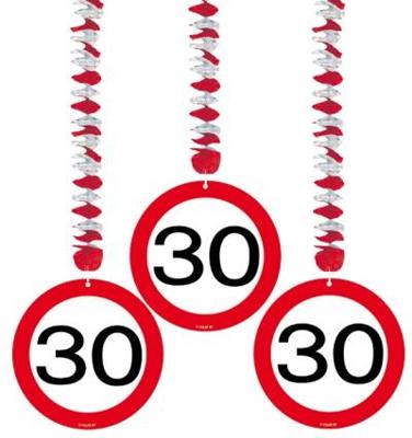 Hangdecoratie verkeersbord &apos;30&apos;