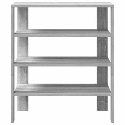 VidaXL Schoenenrek 61x32x70 cm bewerkt hout grijs sonoma VidaXL Schoenenrek 61x32x70 cm bewerkt hout grijs sonoma