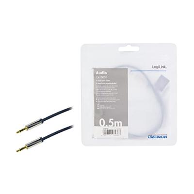 LogiLink CA10050 Jackplug Audio Aansluitkabel 0.50 m Zwart (mat) LogiLink CA10050 Jackplug Audio Aansluitkabel 0.50 m Zwart (mat)