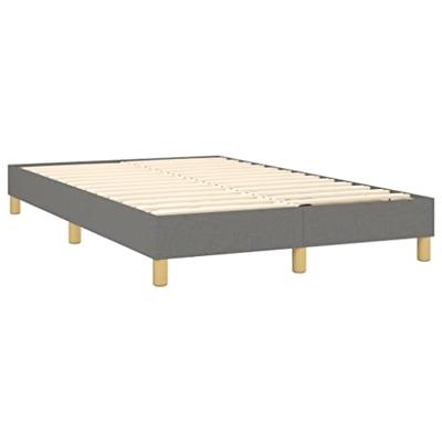 Boxspring met matras stof donkergrijs 120x200 cm