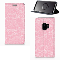 Samsung Galaxy S9 Smart Cover White Flowers - thumbnail