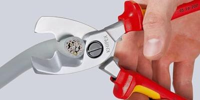 Knipex Kabelschaar met dubbele snijkanten | Geïsoleerd | Meer-componentengrepen | VDE-gekeurd - 95 16 200 SB