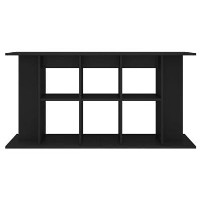 Aquariumstandaard 120x40x60 cm bewerkt hout zwart - thumbnail