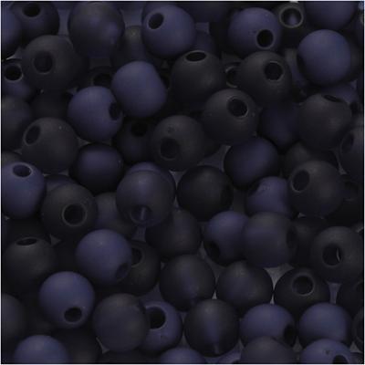 Creativ Company Plastic kralen, d 6 mm, gatgrootte 2 mm, ca. 150 stuk, blauw, 40 gr/ 1 doos