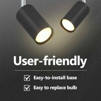 VidaXL Plafondspot met schijnwerpers zwart 6 x 6 x 16 cm metaal - thumbnail