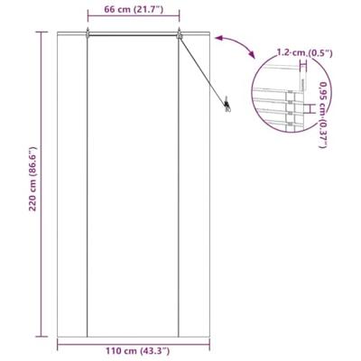 Raambuiten & Gordijnen met gordijnen Bruin 110 x 220 cm Bamboe