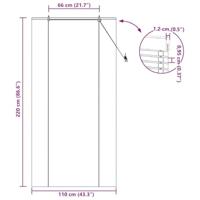 Raambuiten & Gordijnen met gordijnen Bruin 110 x 220 cm Bamboe - thumbnail