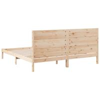 Bedframe extra lang zonder matras massief hout 200x220 cm - thumbnail