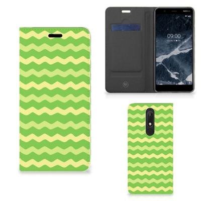 Nokia 5.1 (2018) | Hoesje met Magneet | Waves Green