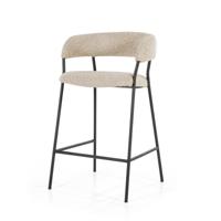 Eleonora Barkruk 'Luka' Bouclé, kleur Taupe (zithoogte 68cm) - thumbnail